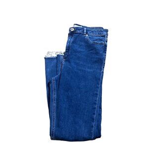 ASOS Denim Blue Frayed Hem Jeans UK 32/32